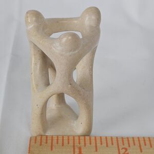 Hand Carved Soapstone Circle of Friends Figurine Sculpture Home Decor